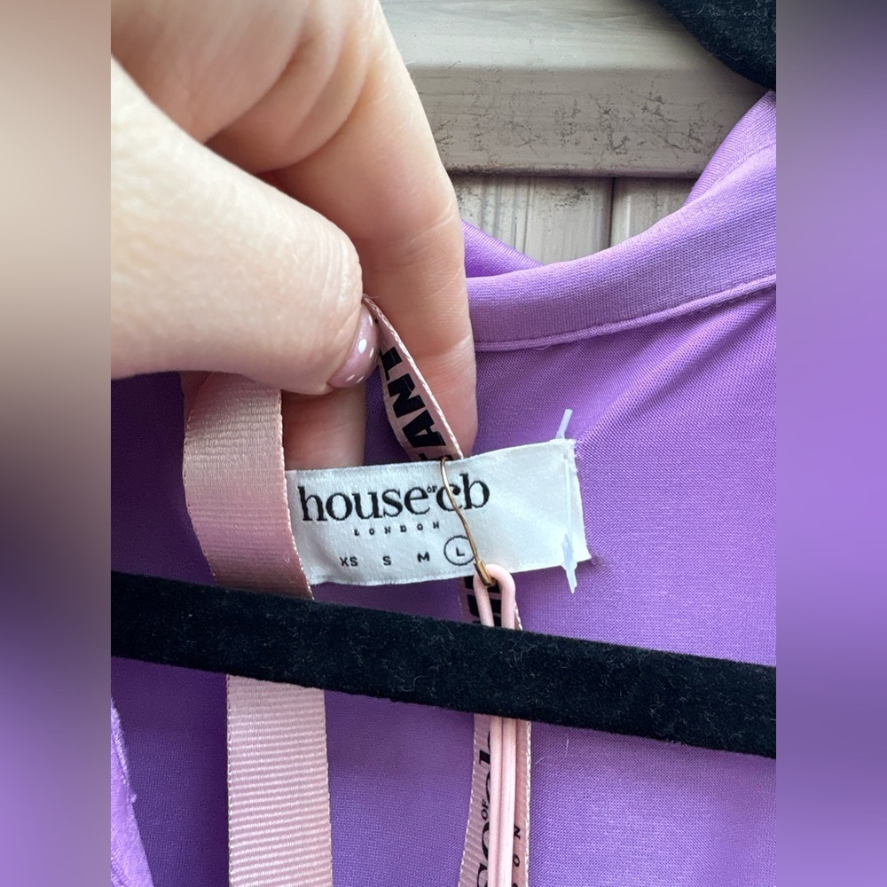 House of CB Martinique Mini Shirt Dress in Purple New with Tags! - Picture 4 of 7